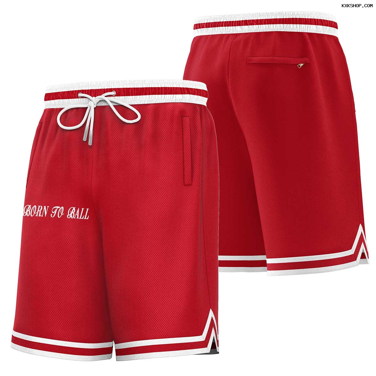 RED BORN TO BALL SHORTS